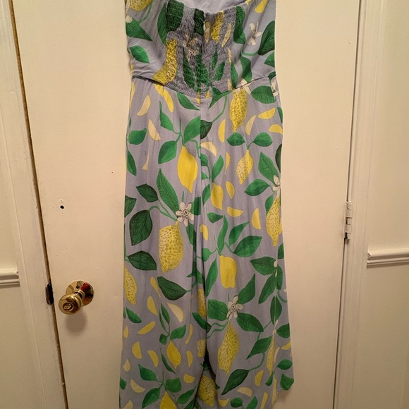 Anthropologie Midi Lemon Grove Strapless Jumpsuit Romper Wide Leg - Picture 5 of 5